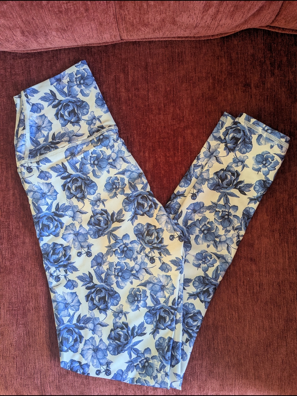 Alice + Olivia Blue Floral Leggings